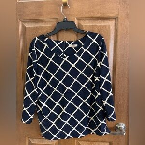 Roz & Ali blouse. Great neutral colors for work or casual. SFH